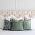 Key Wearstler Serai Envy Green Stripe Boucle Designer Luxury Throw Pillow Cover with Coordinating Throw Pillows