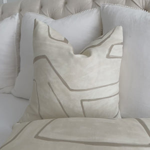 Kelly Wearstler Groundworks Parchment White Throw Pillow - Chloe