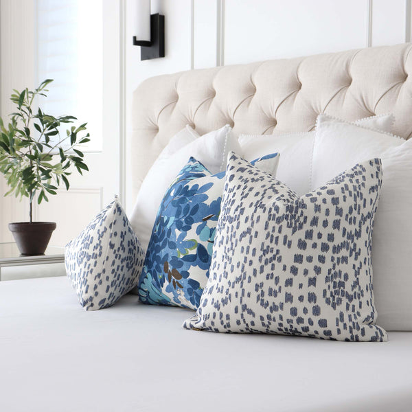 Blue and White Pillow - The French Linden