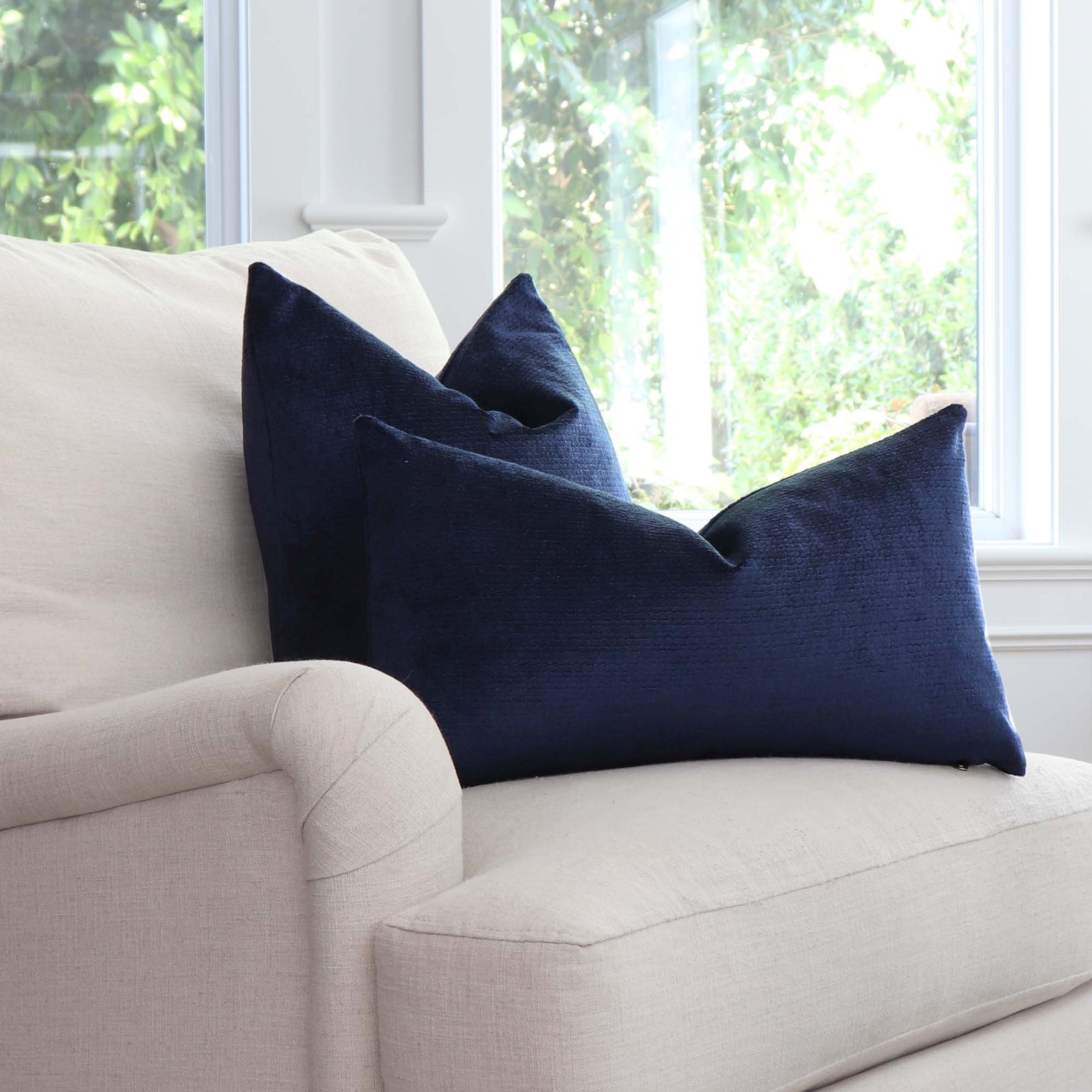 Kelly Wearstler Rebus Aegean Soft Velvet Throw Pillow Cover