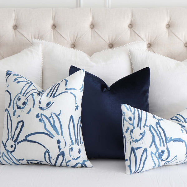 Dark blue hot sale throw pillows