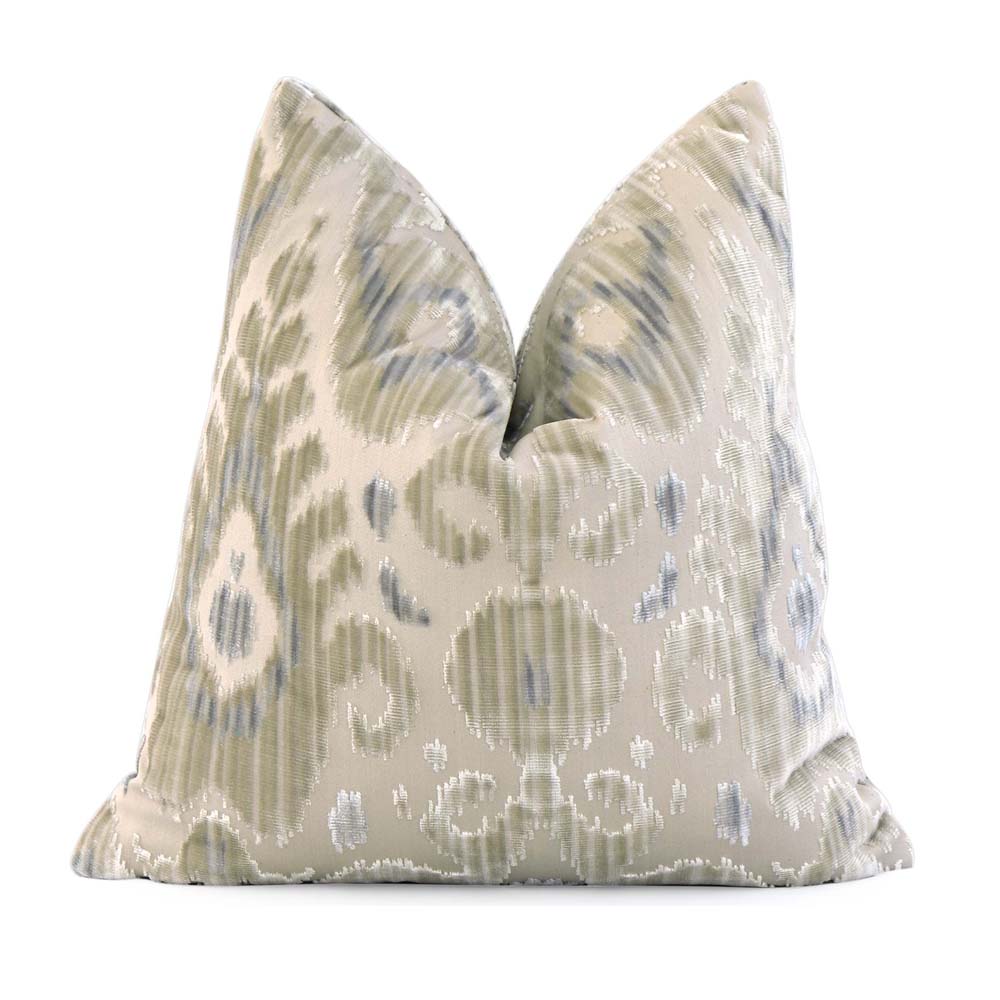 Cut-Velvet! Jessie Ivory Neutral Handcrafted Throw Pillow Cover - Chloe &  Olive