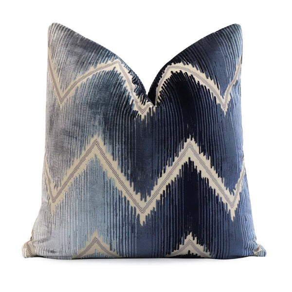 Ombre Blue Throw Pillow - Mickler & Co. Design Studio