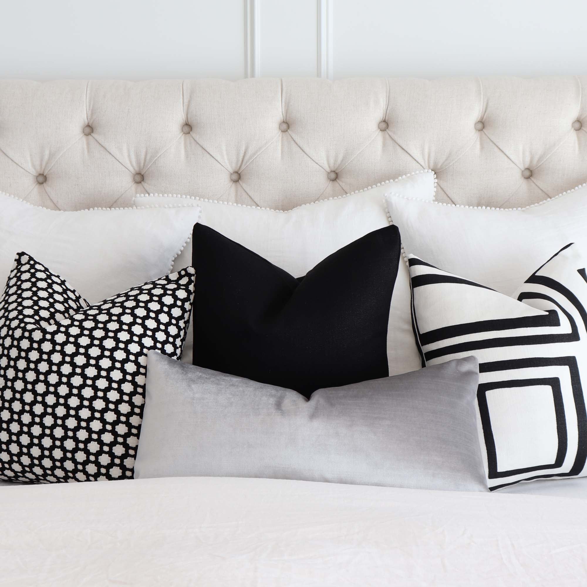 Decorative Pillows, Modern Throw Pillow, Grey Dalmatian Print