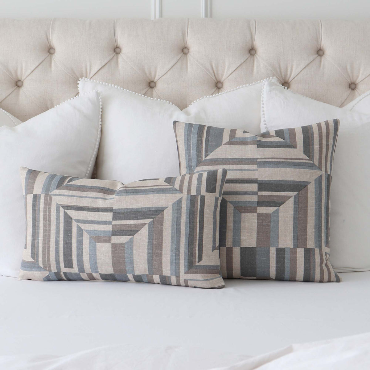 Gray throw outlet pillows