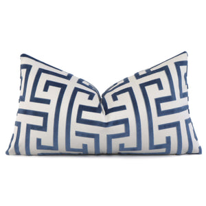 Thibaut Ming Trail Velvet Light Blue Throw Pillow