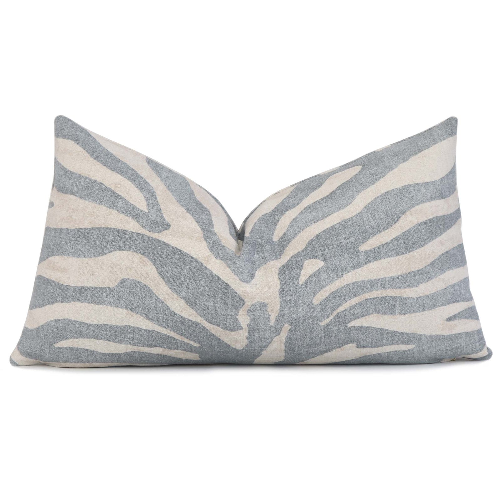 Luxe Serengeti Zebra Aqua Blue Throw Pillow Cover Chloe and Olive Chloe Olive