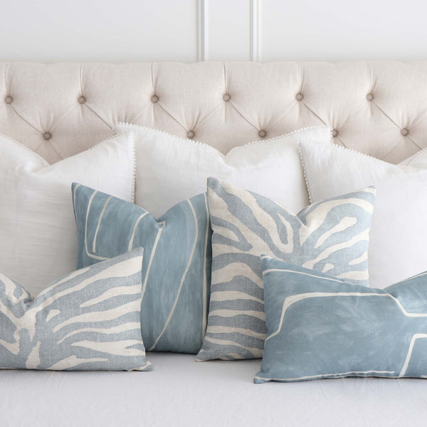 Throw fashion pillows aqua blue