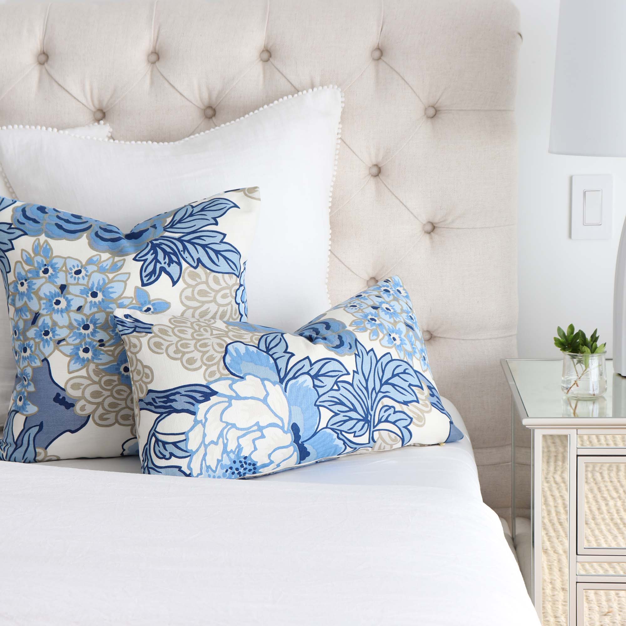 Dusty Blue Pillow Pillow Cover, Natural Linen Pillowcase -   Estilo de  dormitorio, Decoración de alcoba, Decoraciones de dormitorio