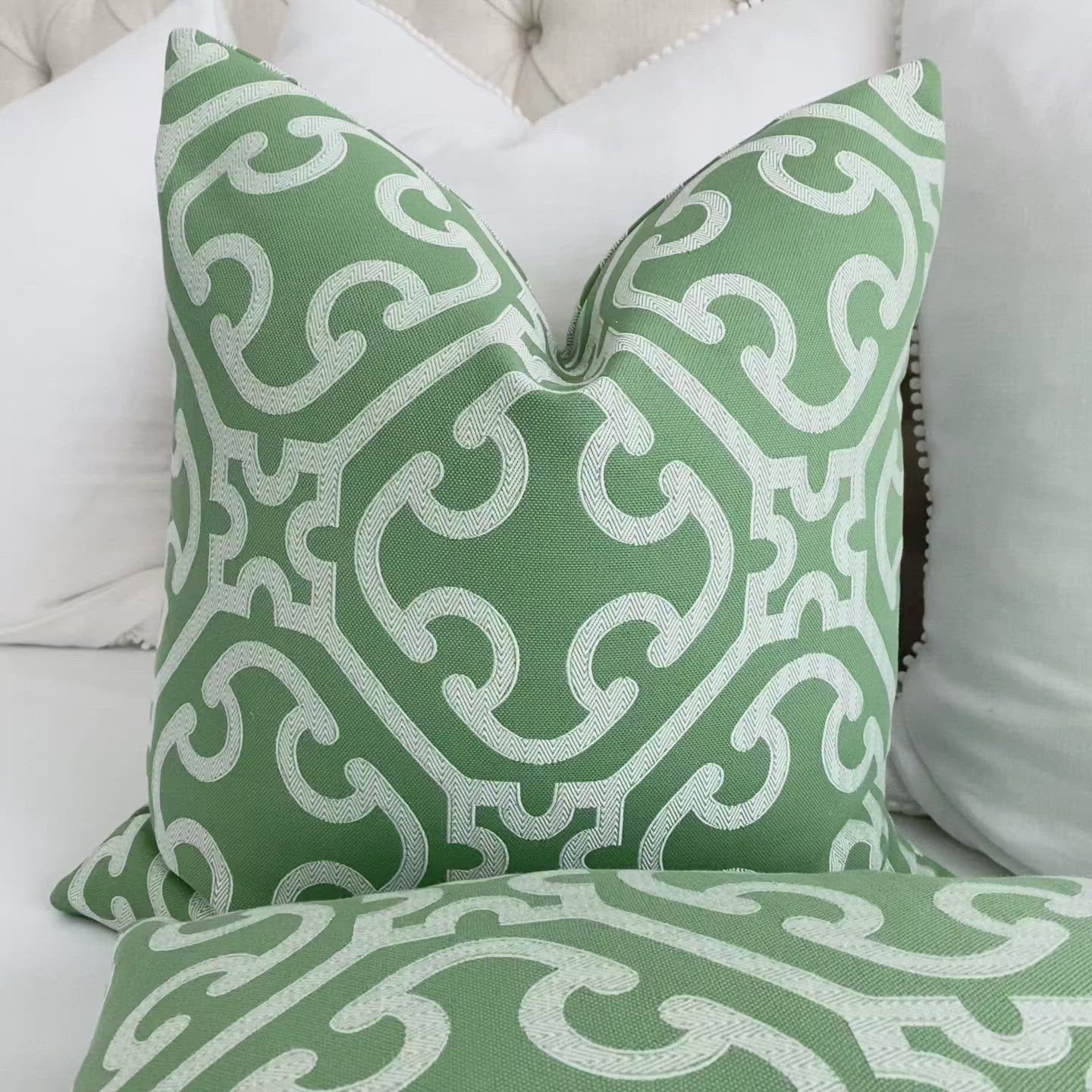 Jade green online pillows