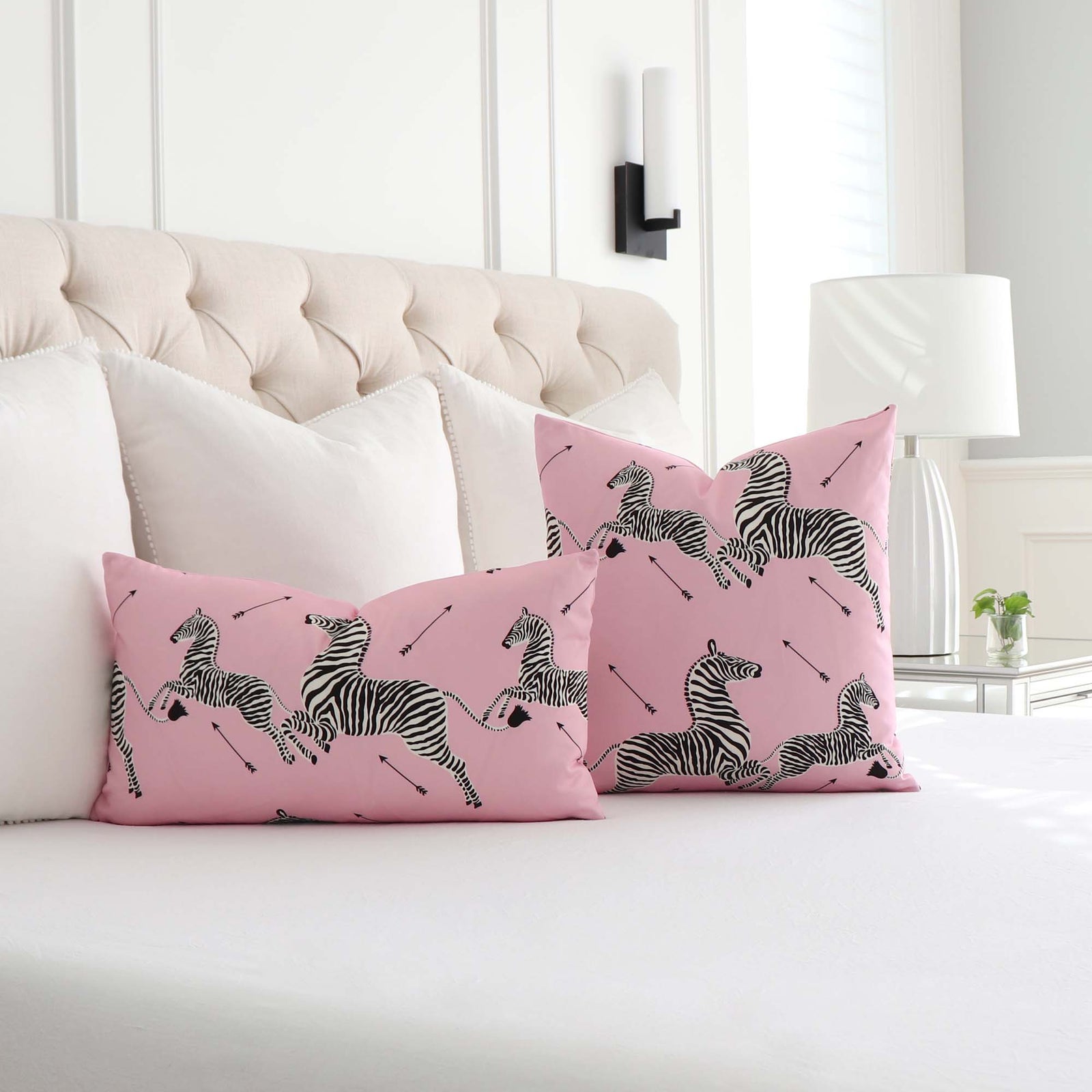 Pink Zebra Beauty Loop Anti-Wrinkle Pillow