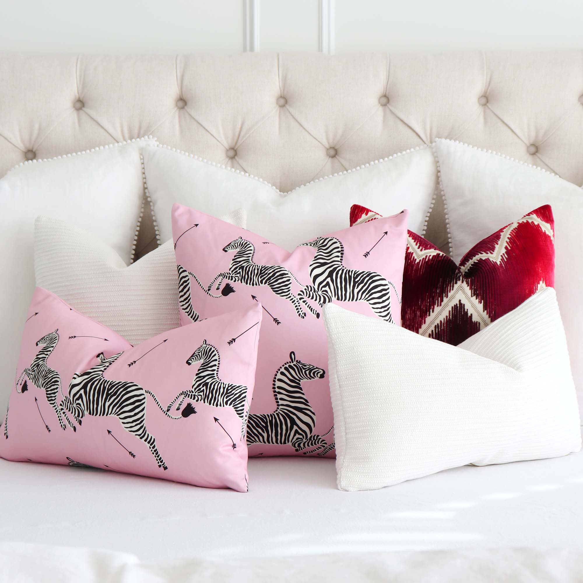 Luxury Cushion Cover Pillow Case Lumbar Pillow Big Peony Home Decorative  Pillows