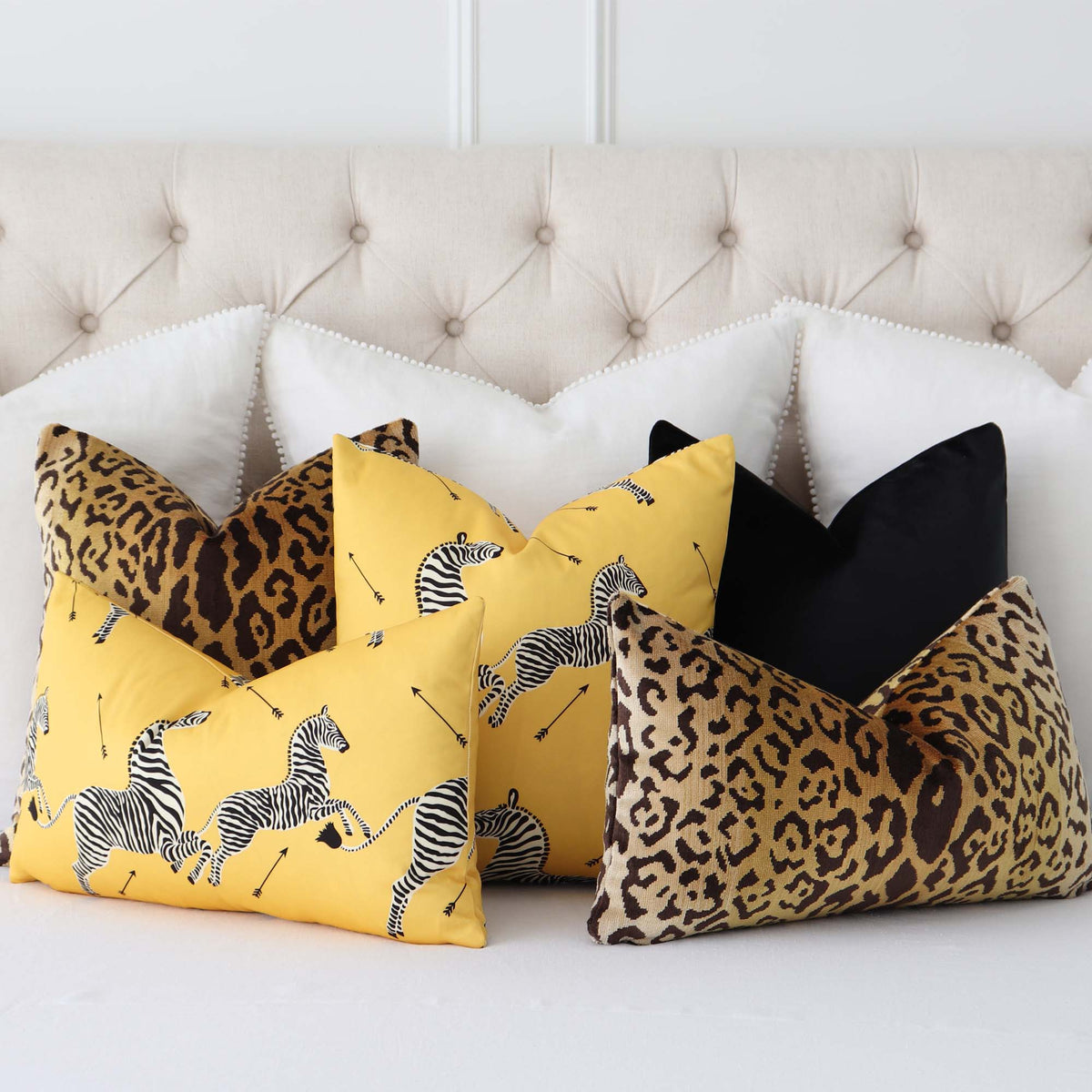 Large yellow sale pillows