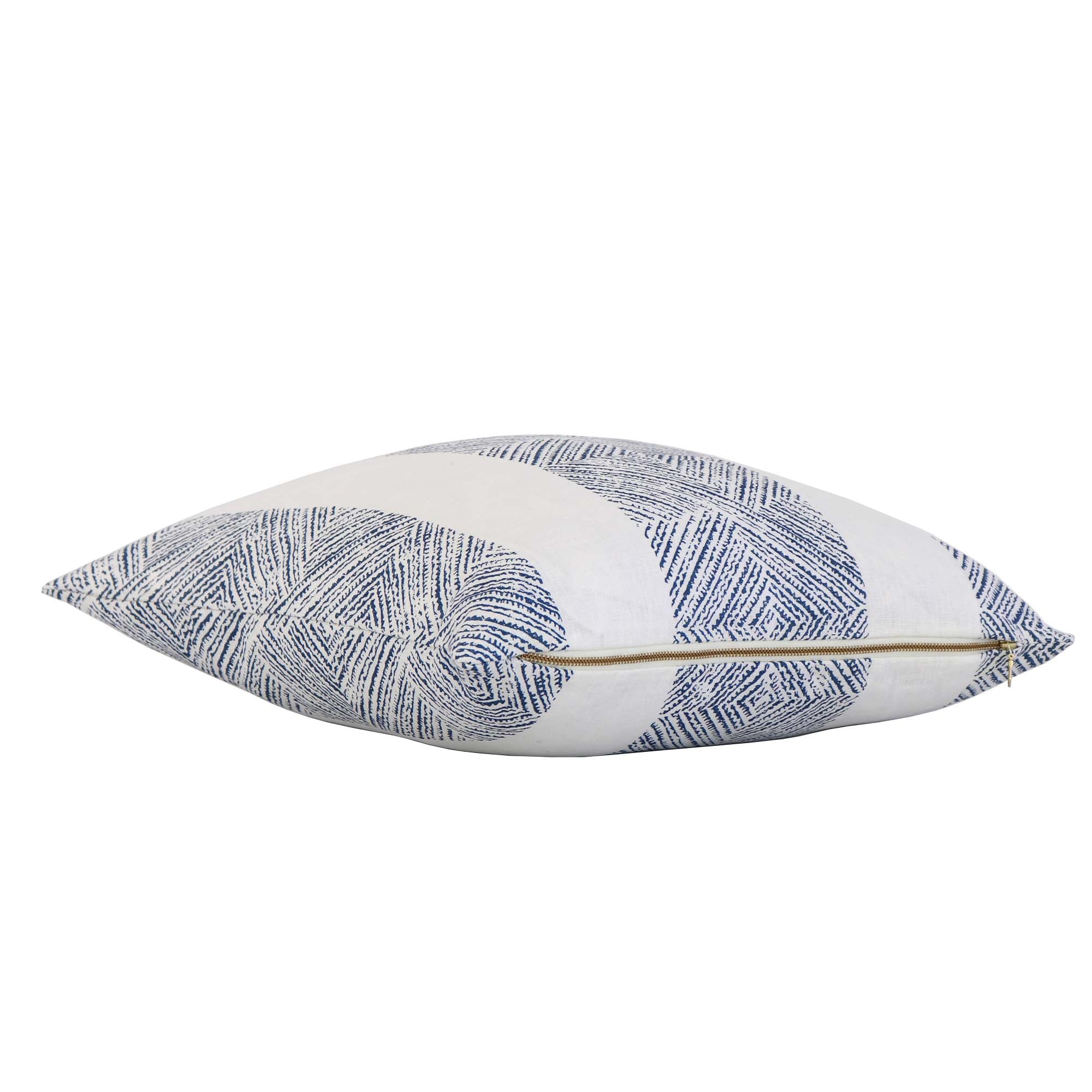 Louis Vuitton Graphical Beach Throw Pillow w/ Tags - Blue Pillows